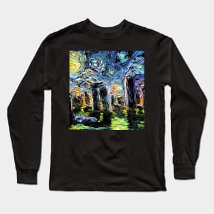 Stonehenge Starry Night Long Sleeve T-Shirt